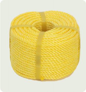 Yellow polypropylene rope 3 strands
